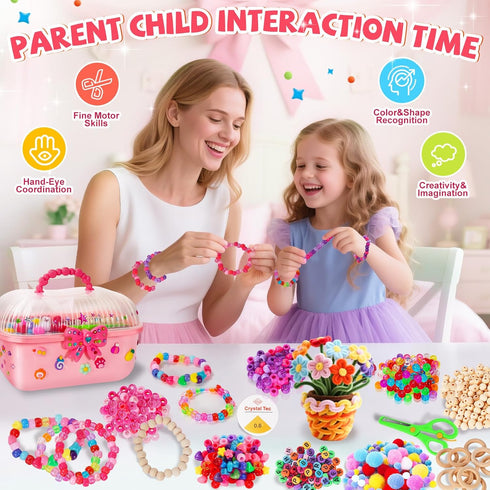 VERYHDSN Kids-3000+ 4 5 6 7 8 9 10 11 12, 25+Types Set, Arts and Crafts Supplies for Pcs DIY Arts & Craft Kit for Boys