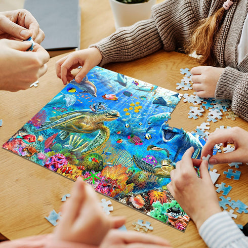 GWXWU 6-8 8-10 200 Puzzles for Kids Ages Year Old - Ocean Adventure Puzzle, Pieces Jigsaw Puzzles for Kids, Learning