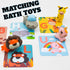 SplashEZ Bath Toys Flash Cards for Toddlers - 26 Alphabet Letters & Animal Words, Waterproof Baby Bath Books for