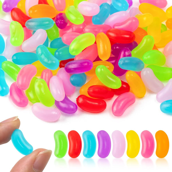 Miniature Fake Jelly Beans Easter Decor Mixed Colors Resin Charms for Craft