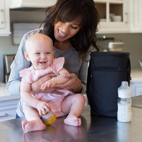 Pack J.L. Childress Six Bottle Breast Milk Cooler Travel Bag - Insulated Baby Bottle Storage Bag, Portable Organizer