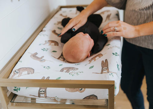 Copper Pearl Premium Knit Changing Pad Cover, Soft and Stylish, Universal Fit for Standard Diaper Changing Pads