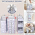 Orzbow XL Hanging Diaper Caddy Organizer, Removable 3 in 1 Diaper Stacker, Grey Cloud