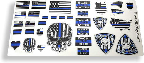 215 Decals, Graphics, Skins & Stickers Police Blue Line 1:10 Scale Sticker Sheet Remote Control R/C Car Truck