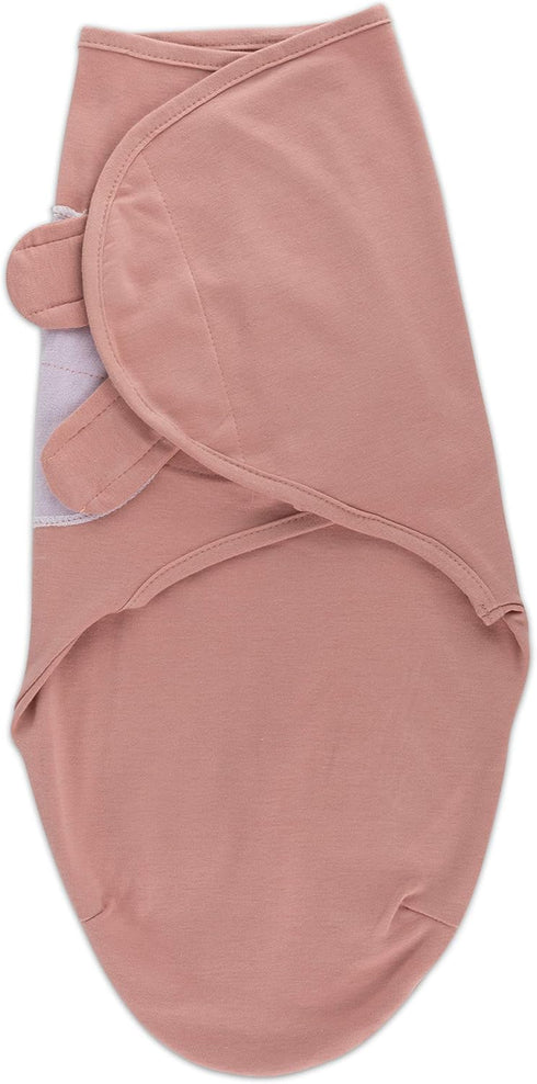 Ely's & Co. Adjustable Swaddles for Newborn, Baby Swaddles 0-3 Months, 2 Pack (Dusty Rose and Mauve Pink Star)