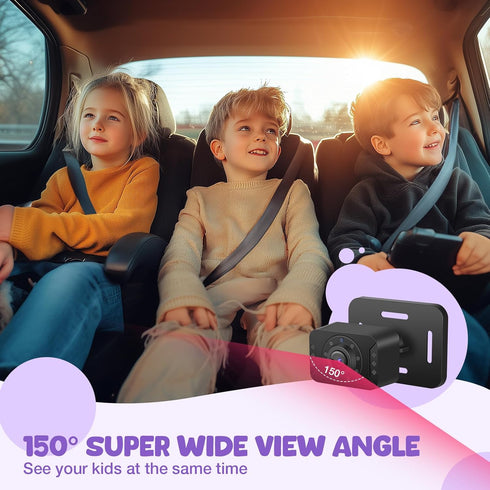 Chuanganzhuo 3X 5'' 1080P 5inch, Baby Car Camera with Advanced Crystal-Clear Night Vision, Zoom, USB Powered, AHD IPS