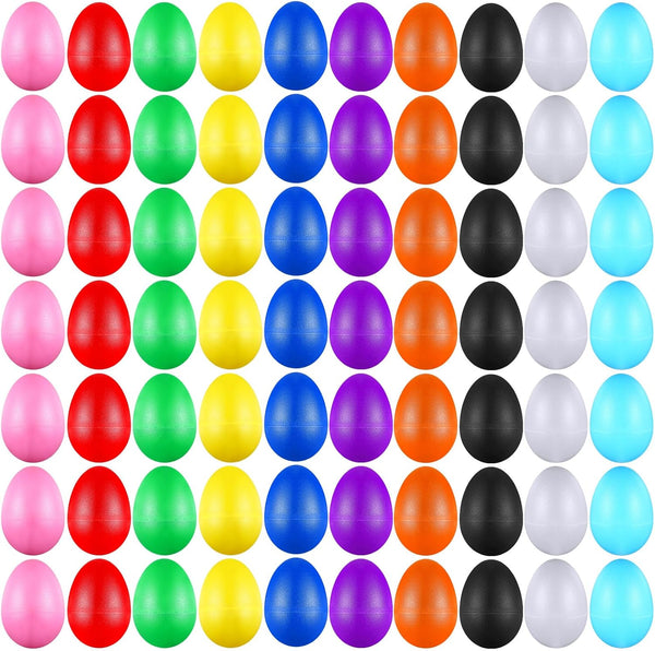 Yeshone 100 Pieces Egg Shakers Bulk Musical Instruments Percussion Maracas Egg for