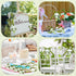 48 Coume Pcs Sage Green Baby Shower Favors Acrylic Pacifier Necklace Thank You Gift Bulk with Cards for Guests Prizes