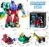 6-in-1 3 4 5 6 7 8, Magnetic Dinosaur Transforming Robot Toys, Dino Construction Trucks for Kids, Magnetic Car Toys
