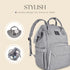Dodo Babies Diaper Bag Backpack Set - Insulated & Waterproof Pockets, Plus Two Pacifier Clips, Binky Case & Stroller