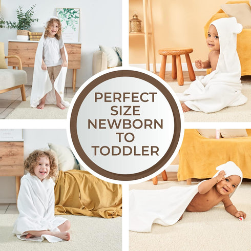 Cozy 600 35 35 Munich Blue Baby Bath Hooded Towel for Boys and Girls - Soft and Baby Towel with Cute Bear Ears