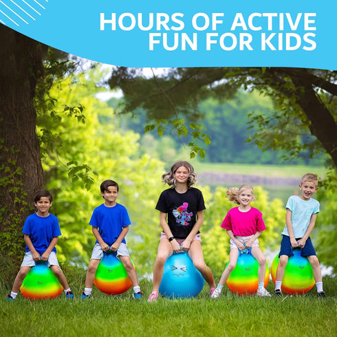 Hopping Ball for Kids, Amazing Space Hopper Ball with Handle, 18 Inch Diameter for Outdoor Fun