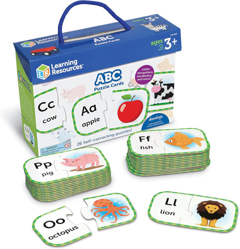 Learning Resources - ABC Puzzle Cards - Kindergarten Readiness, Self-Correcting Puzzles for Toddlers, Ages 3+