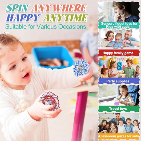 50 Pack Fidget Spinner for Kids Easter Basket Stuffers Mini Sensory Fidget Toys Bulk Adults Kids with Autism ADHD