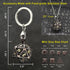 Haxtec Mini Metal DND Dice Set - 20mm Black Gold Hollow D20 Necklace with Antique Tiny Copper Dice