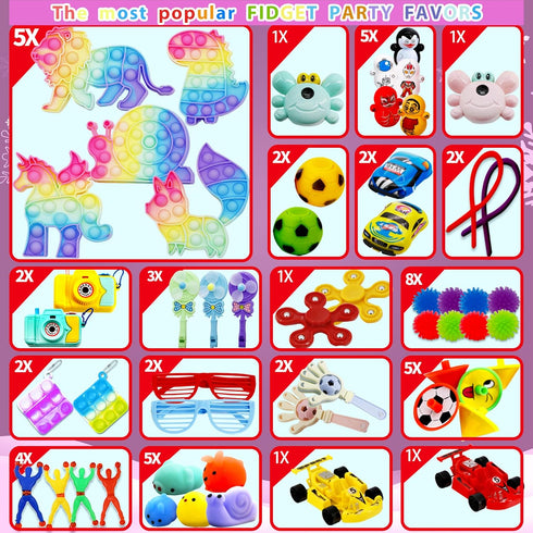 1000+ Pack, PCS Party Favors for Kids, Fidget Toys Birthday Gift,Christmas Stocking Stuffers,Christmas Gift,Treasure