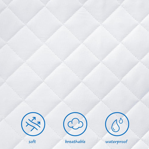 (20" 28") 2 Pack Bassinet Mattress Pad Cover Fit for Graco Travel Lite Crib/Guava Lotus/Maxi-COSI Swift Lightweight