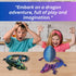 Amerimaker 20" 3D Articulated Printed Dragon with Surprise Egg Flexible Fidget Toy for Kids & Teens, Dragon Egg Hunt