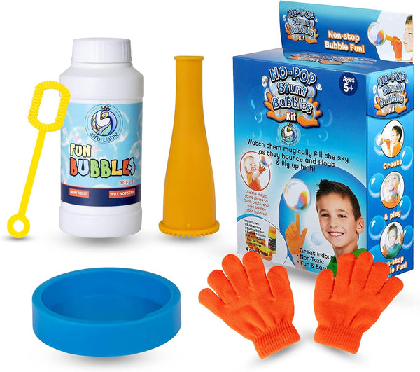 Touchable Bouncing Bubble Kit for Kids, Unpoppable Bubbles Solution for Indoor & Outdoor Play, Great Gift