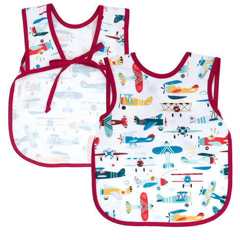 BapronBaby Retro Airplanes Bapron - No Neck Tie Safer Bib for Baby