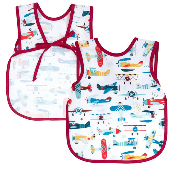 BapronBaby Retro Airplanes Bapron - No Neck Tie Safer Bib for Baby