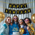 KatchOn Gold and Black Happy New Year Banner - Large 10 Feet Glitter Backdrop for New Years Eve Party Supplies