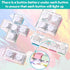 4 Pcs Keyboard Fidget Keychain Toys, Decompression Clicker with LED Light for Stress Relief and Fun