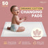 (30x18) 50-Pack Organic Cotton Disposable Changing Pad Liners | XL-Large Hypoallergenic Super Soft Ultra Absorbent
