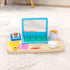 Melissa & Doug Wooden Work & Play Desktop Activity Board - Infant and Toddler Sensory Toy, FSC Certified