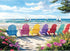 Nitktaia 500 Piece Puzzles for Adults,Hawaiian Beach Rainbow Chair Puzzle for Adults Seniors,Recycled