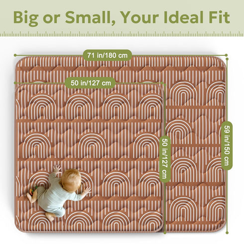 50"x50", 50x50 Mallify Soft Thicker Baby Mat for Floor Non-Slip Baby Play Mat, Easy to Clean Playpen Mat, Portable