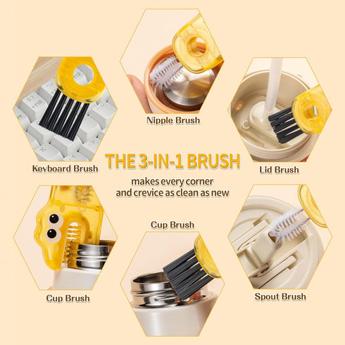 PeiTuSengJin 10-Piece Set 1 6 1 3-in-1 1 1 Bottle Brush Cleaning Multi-Purpose Brush Straw Cleaning Brushes Brush