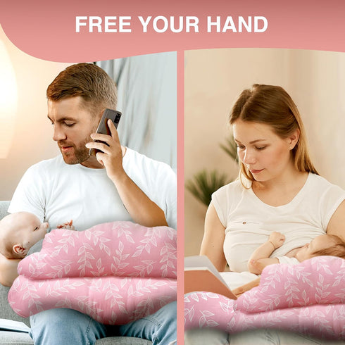 PILLANI Nursing Pillow, Breastfeeding Pillows for Enhanced Safety & Comfort for Mom & Baby, Removable Cotton Cover