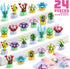 Classroom/School,24PCS 3+ Uiseba Valentines Day Gifts for Kids Building Blocks Succulent Plants Kits and Valentines