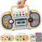 Ansee Busy Board Montessori Toys for Toddlers, Wooden Sensory Toys with LED Light,