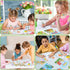 144 Set Fulmoon Pcs Spring Mini Coloring Books with Crayons Spring Small Coloring Books Bulk Easter Party Favor