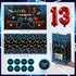 13th Birthday Decorations for Boys - 69 Pieces Video Game Party Supplies, Blue Gamer Balloons, Backdrop