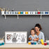 Kate & Milo DIY Family Photo Frame and Paint Kit – Rustic Farmhouse Craft Keepsake for Parents, Gray