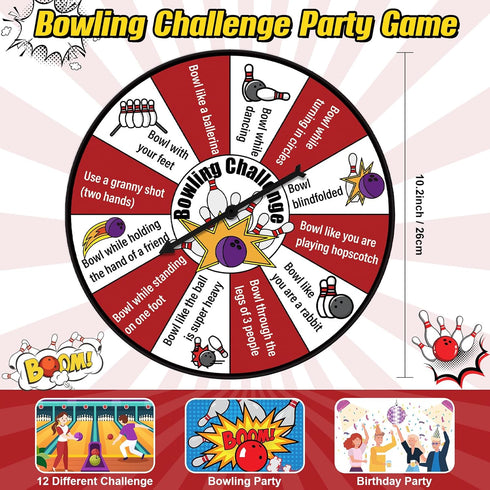Bowling Challenge Game Spinner for Mini Party Favors and Birthday Supplies for Boys and Girls