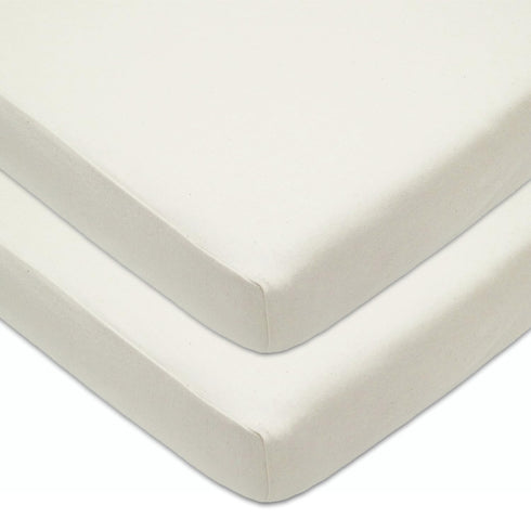 American Baby Company Twin Pack Knit Fitted Portable/Mini Crib Sheet Made with