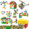 burgkidz STEM Learning Pipe Tube Toy, 188 Pcs Educational Building Blocks with Wheels Baseplate