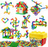 burgkidz STEM Learning Pipe Tube Toy, 188 Pcs Educational Building Blocks with Wheels Baseplate