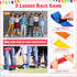 38 Pack Outdoor Games - Potato Sack Race Bags for Kids and Adults, Egg Spoon Relay, 3 Legged Race Bands