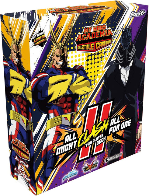 Jasco Games My Hero Academia Collectible Card Game, All Might Vs. All for One, 2 Player Decks