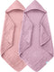 SWEET DOLPHIN Muslin Hooded Baby Bath Towels - 2 Pack 100% Cotton