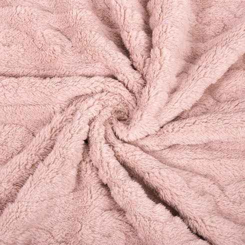 HOMRITAR Baby Blanket for Girls Toddlers, 3D Fleece Fluffy Fuzzy Blanket, Soft Warm Cozy, 30x40 inches, Pink
