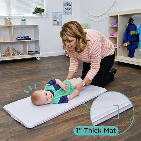 Children's Factory Childrens Factory Waterproof Baby Changing Pad, Diaper Changing Mat for Babies and Toddlers, Soft