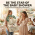 lifemories Closet 2X Sets, 5 Wooden Baby Shower Crate & Basket with Hanger Rack - Customizable Gift Basket