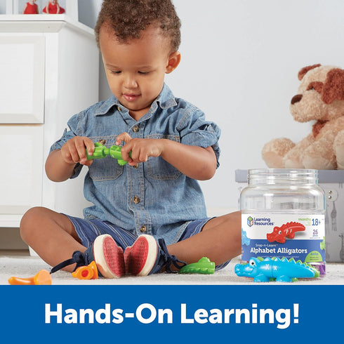 Learning Resources Snap-n-Learn Alphabet Alligators - Toddler Toys, Preschool ABC Activities, Fine Motor Skills