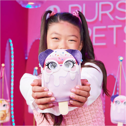 Purse Pets, Treat Yo Self Pupsicle Interactive Pet Toy & Crossbody Bag with Lights, Over 25 Sounds & Reactions, Kids Toys for Girls